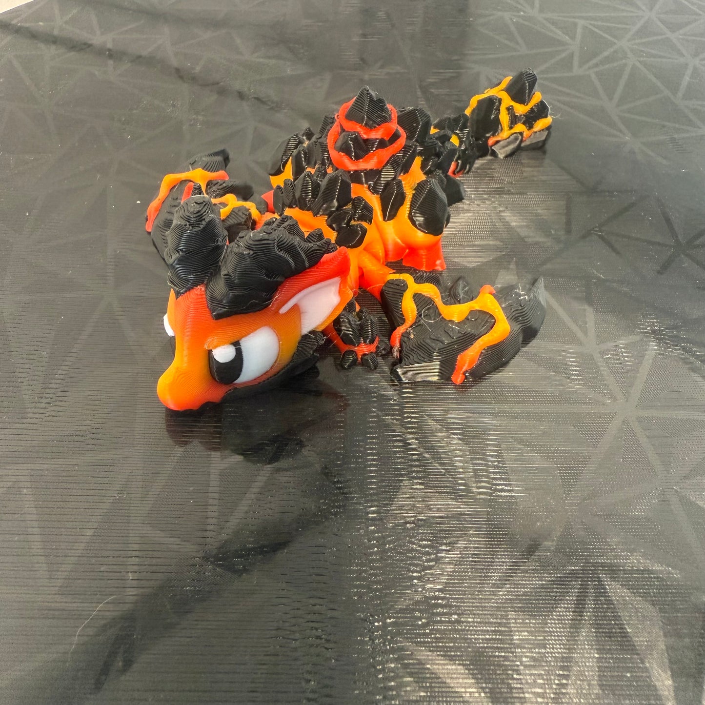 Lava-Drache mit Vulkan-Ei – 3D-gedrucktes Fantasy-Set