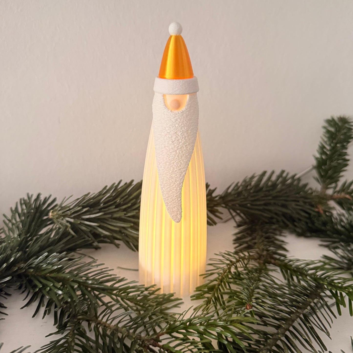 3D gedruckter Schneemann mit Schal – Weihnachtsdeko mit LED-Teelicht-Effekt (Teelicht nicht inklusive)