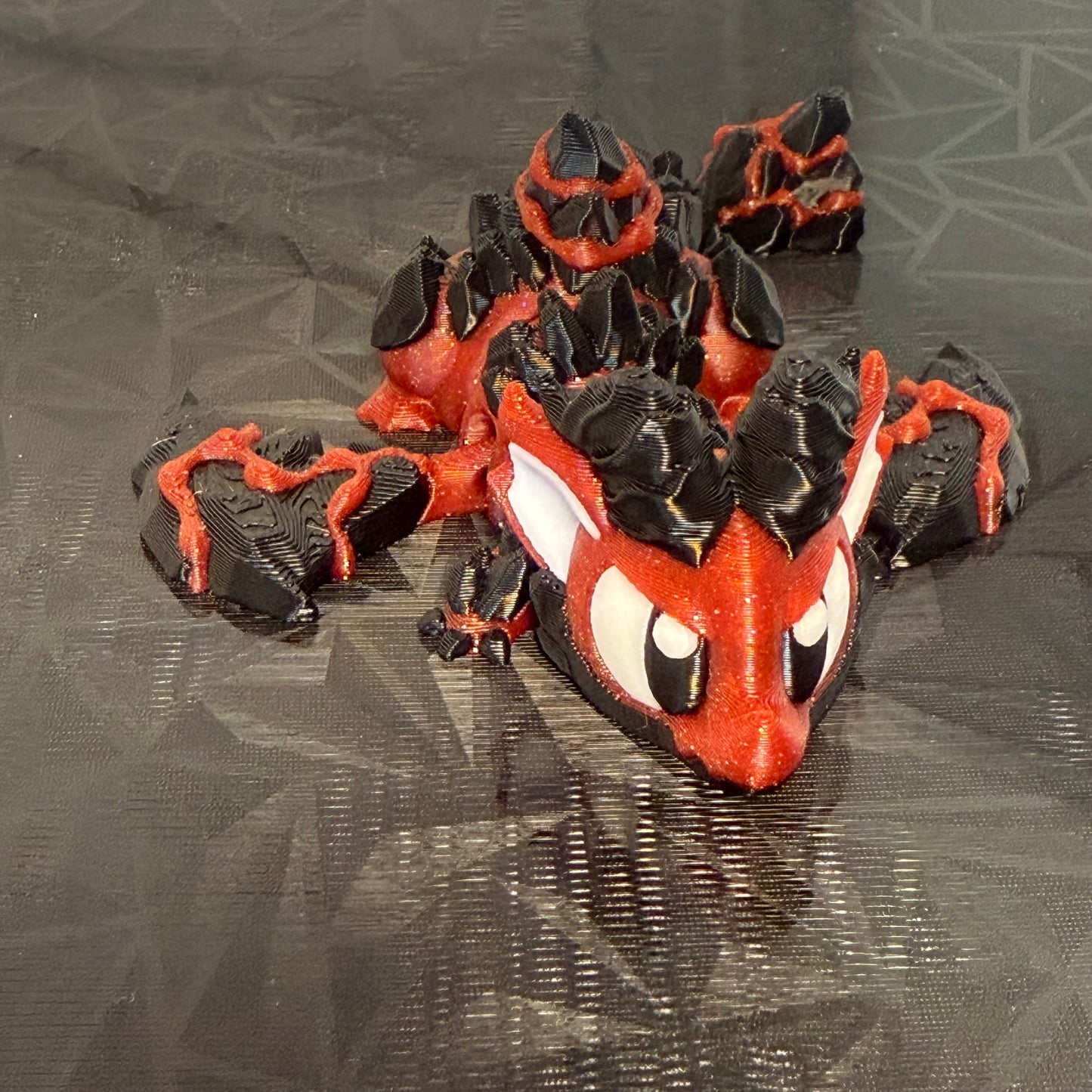 Lava-Drache mit Vulkan-Ei – 3D-gedrucktes Fantasy-Set