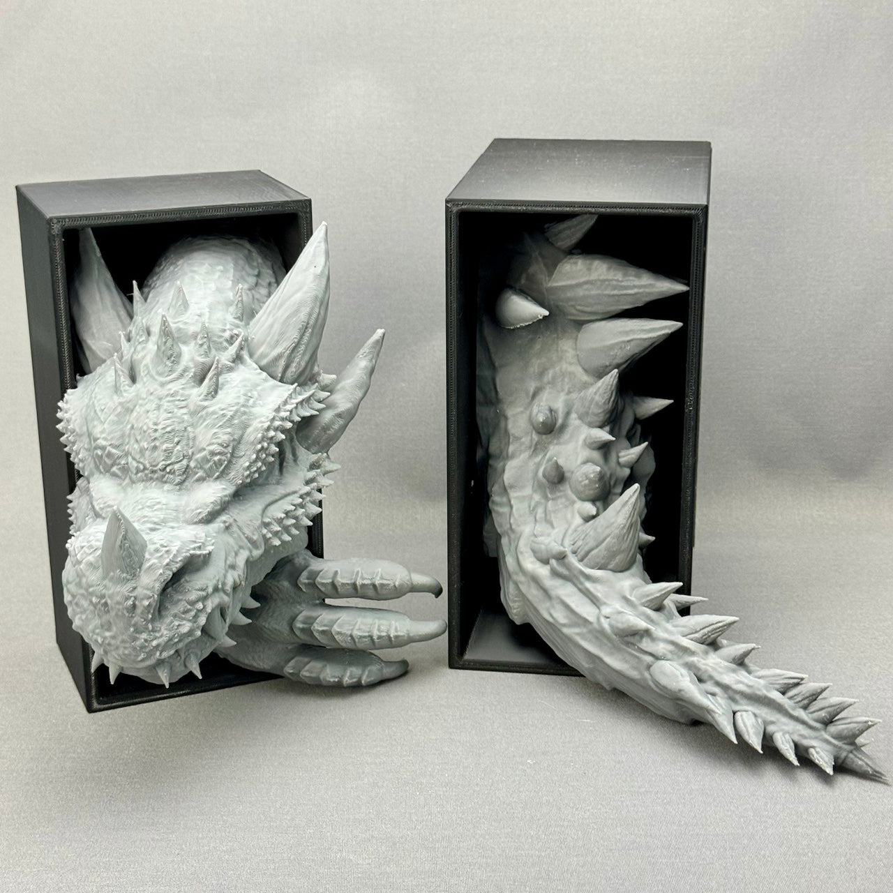3D-Drachen-Buchstütze | Kopf & Schwanz einzeln oder als Set