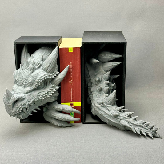 3D-Drachen-Buchstütze | Kopf & Schwanz einzeln oder als Set