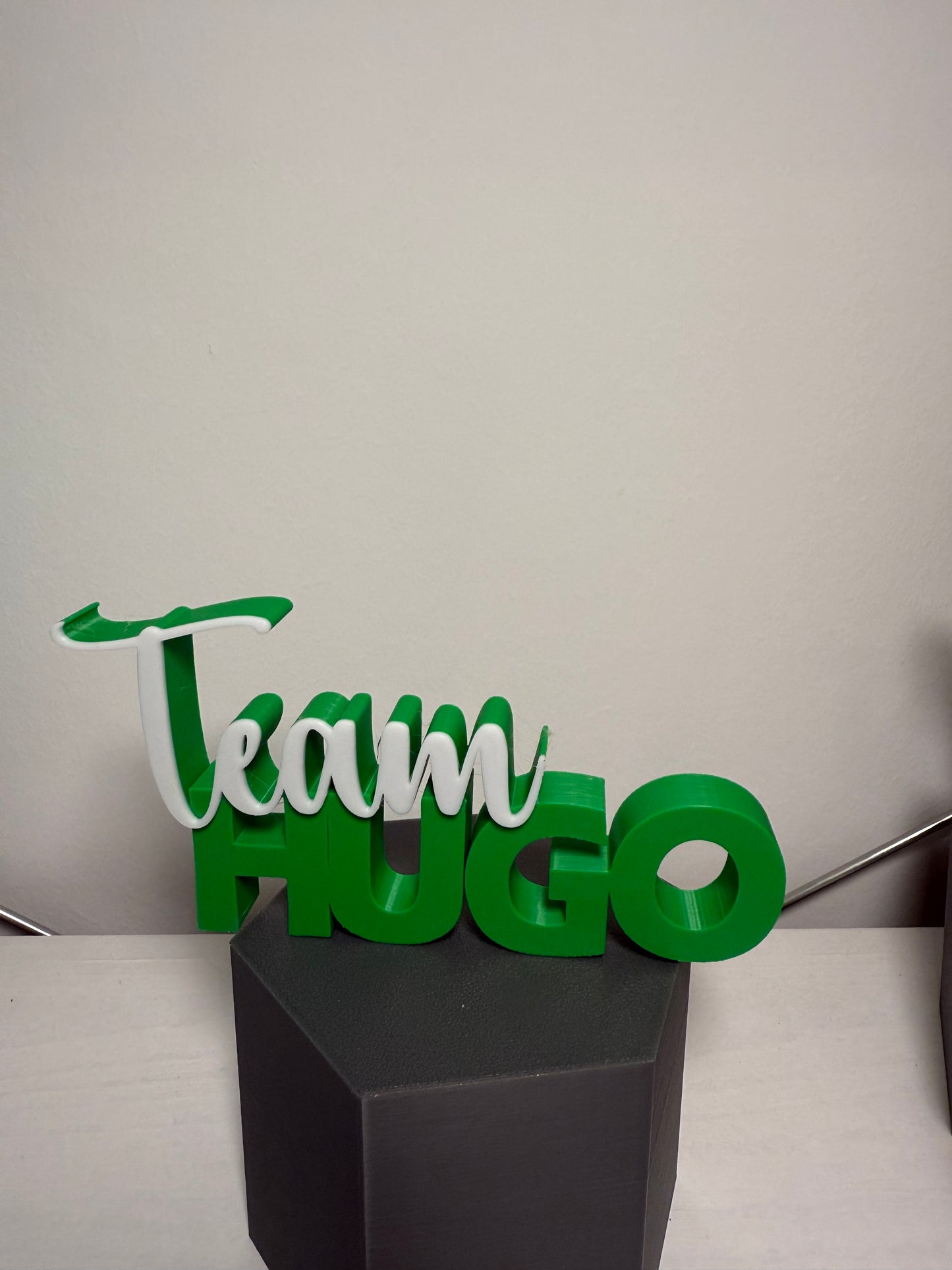 Schriftzug „Team Hugo“ – Deko & Geschenkidee für Hugo-Fans