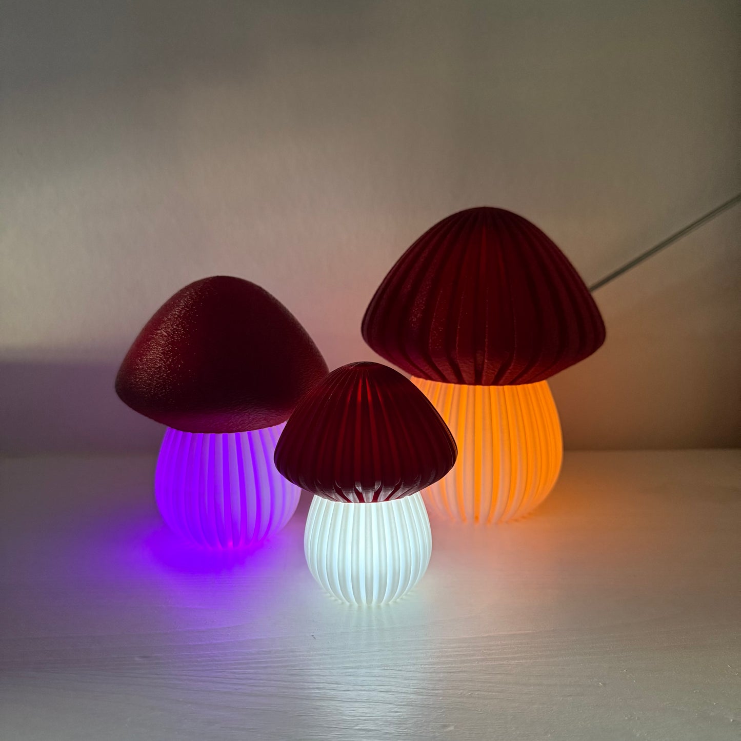 3D-gedruckte Pilz Lampe – Stimmungslicht / Nachtlicht (Leuchtmittel nicht inklusive)