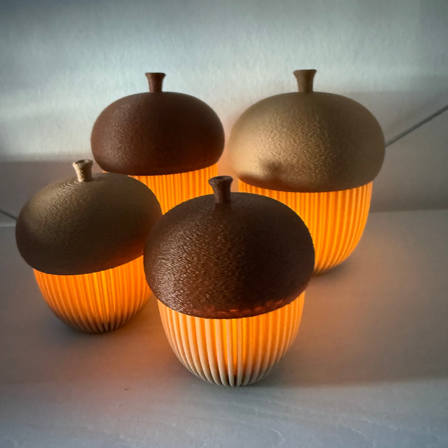 3D-gedruckte Eichel Lampe – Nachtlicht & Stimmungslicht | Handgemachte Deko