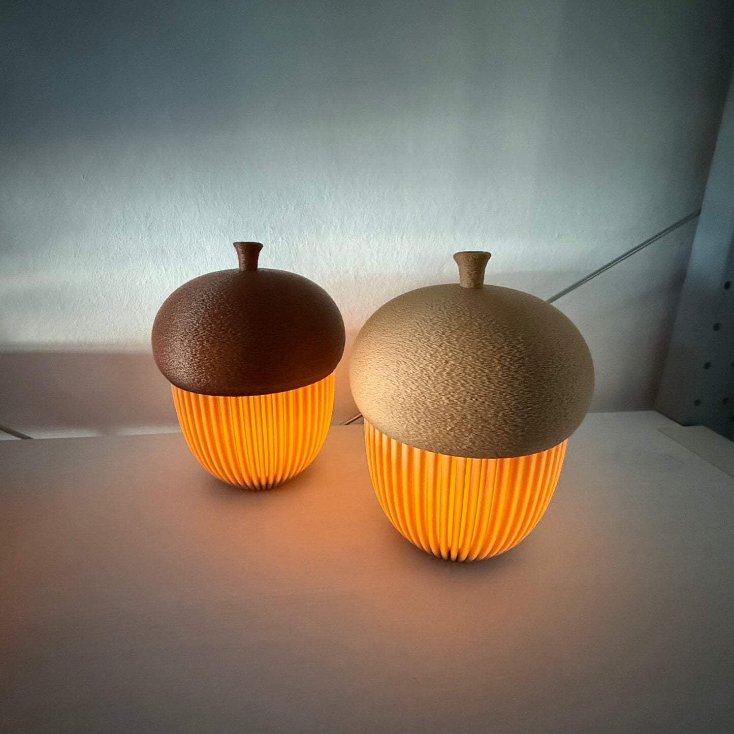 3D-gedruckte Eichel Lampe – Nachtlicht & Stimmungslicht | Handgemachte Deko