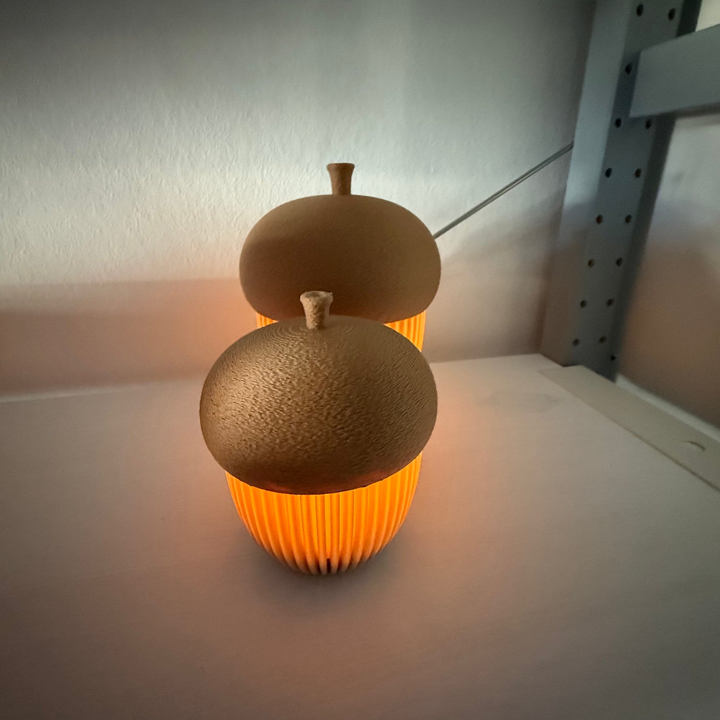 3D-gedruckte Eichel Lampe – Nachtlicht & Stimmungslicht | Handgemachte Deko