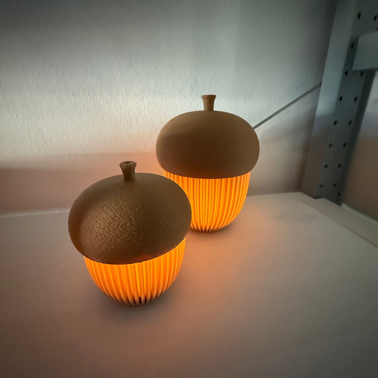 3D-gedruckte Eichel Lampe – Nachtlicht & Stimmungslicht | Handgemachte Deko