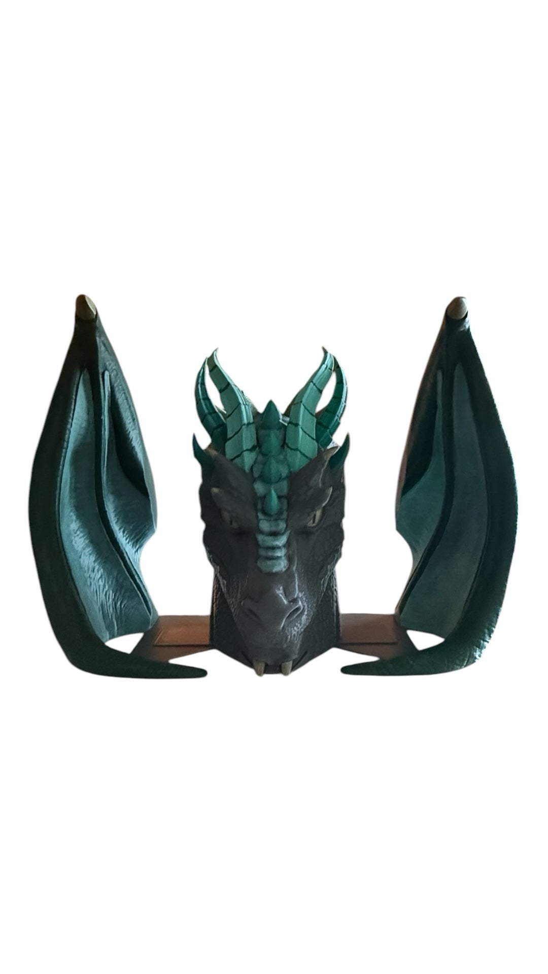 🖤 Handbemalte Drachen-Buchstütze – mächtiger Blickfang für Fantasy-Fans