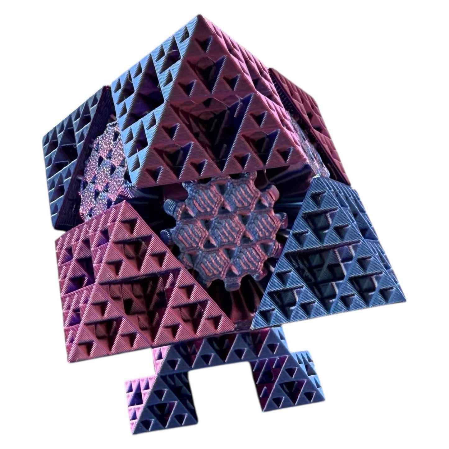 Fraktal Fidget Toy - Bewegliche Sierpinski-Würfel