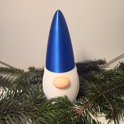 3D-gedruckter Weihnachtsgnom mit LED-Option – Dekoration für Weihnachten & Winter