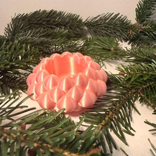 3D-gedruckter LED-Teelichthalter – moderne Weihnachtsdeko, handgemacht aus PLA, viele Farben – Teelichthalter für LED-Teelichter (ohne Teelicht)