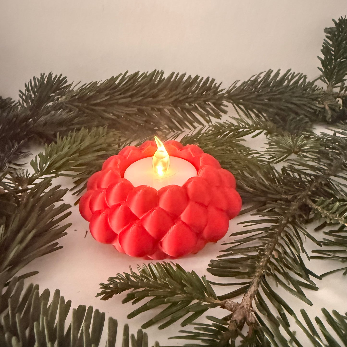 3D-gedruckter LED-Teelichthalter – moderne Weihnachtsdeko, handgemacht aus PLA, viele Farben – Teelichthalter für LED-Teelichter (ohne Teelicht)