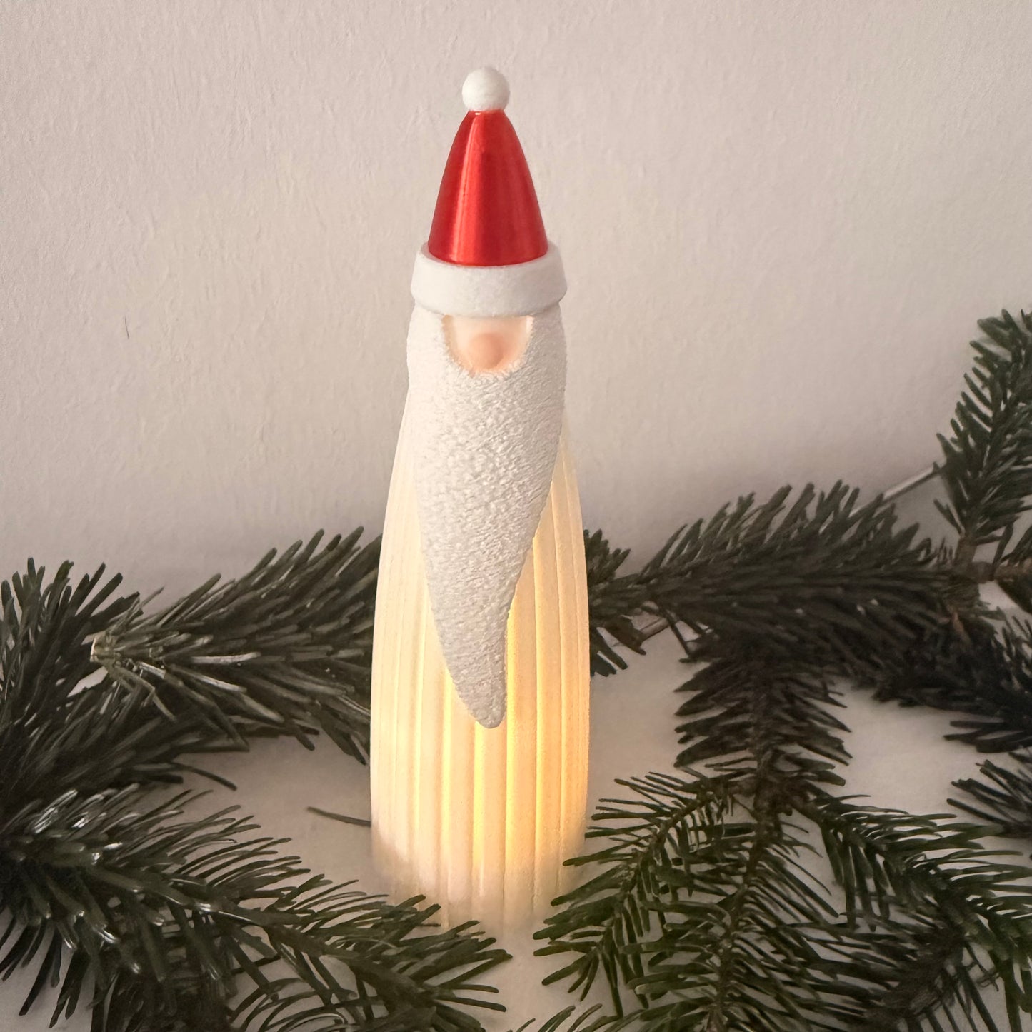 3D gedruckter Schneemann mit Schal – Weihnachtsdeko mit LED-Teelicht-Effekt (Teelicht nicht inklusive)