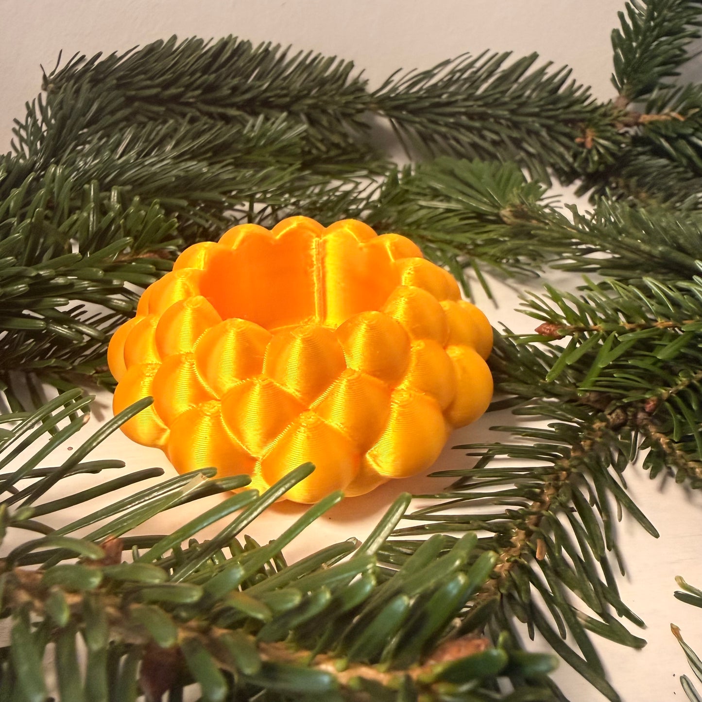 3D-gedruckter LED-Teelichthalter – moderne Weihnachtsdeko, handgemacht aus PLA, viele Farben – Teelichthalter für LED-Teelichter (ohne Teelicht)