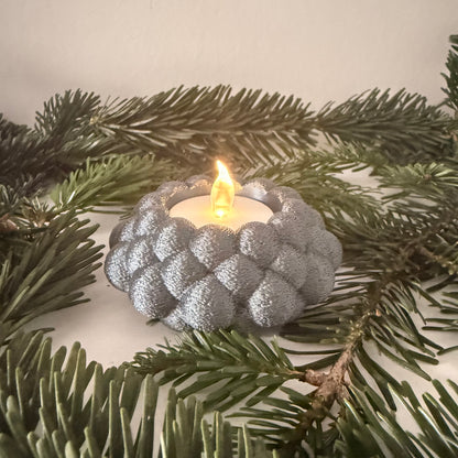 3D-gedruckter LED-Teelichthalter – moderne Weihnachtsdeko, handgemacht aus PLA, viele Farben – Teelichthalter für LED-Teelichter (ohne Teelicht)