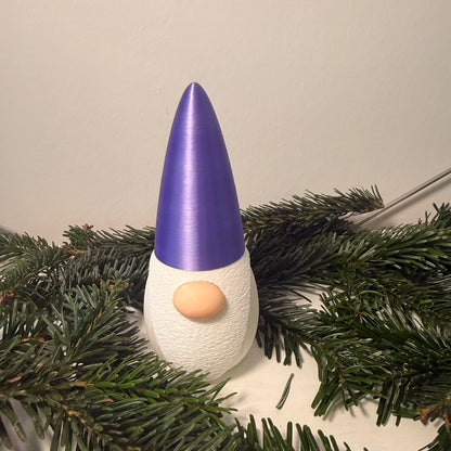 3D-gedruckter Weihnachtsgnom mit LED-Option – Dekoration für Weihnachten & Winter