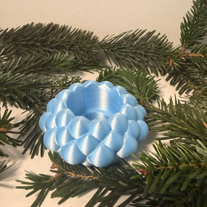 3D-gedruckter LED-Teelichthalter – moderne Weihnachtsdeko, handgemacht aus PLA, viele Farben – Teelichthalter für LED-Teelichter (ohne Teelicht)