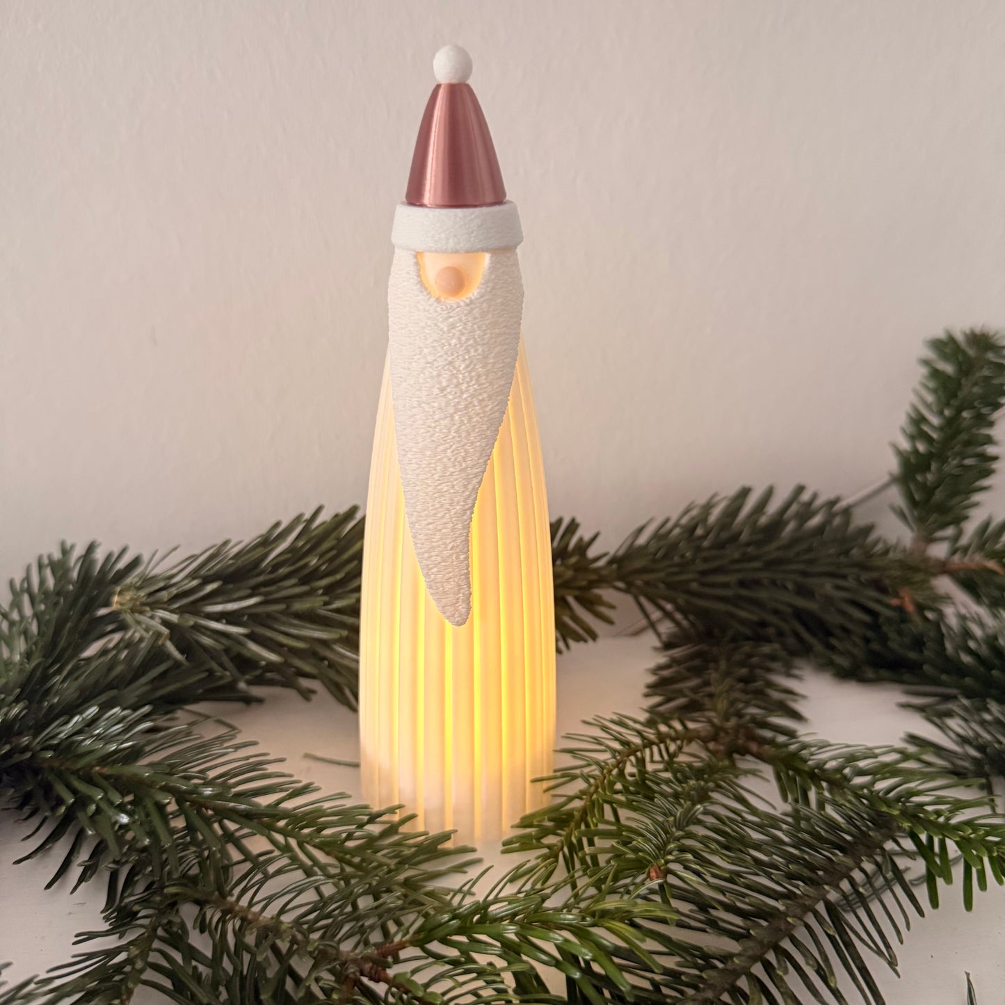 3D gedruckter Schneemann mit Schal – Weihnachtsdeko mit LED-Teelicht-Effekt (Teelicht nicht inklusive)