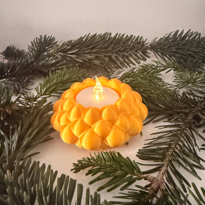 3D-gedruckter LED-Teelichthalter – moderne Weihnachtsdeko, handgemacht aus PLA, viele Farben – Teelichthalter für LED-Teelichter (ohne Teelicht)