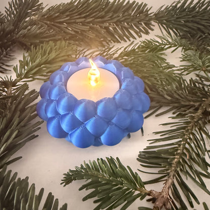 3D-gedruckter LED-Teelichthalter – moderne Weihnachtsdeko, handgemacht aus PLA, viele Farben – Teelichthalter für LED-Teelichter (ohne Teelicht)