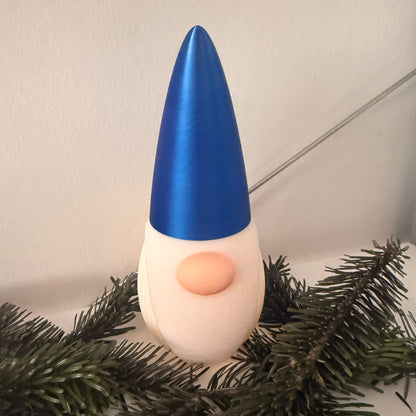 3D-gedruckter Weihnachtsgnom mit LED-Option – Dekoration für Weihnachten & Winter