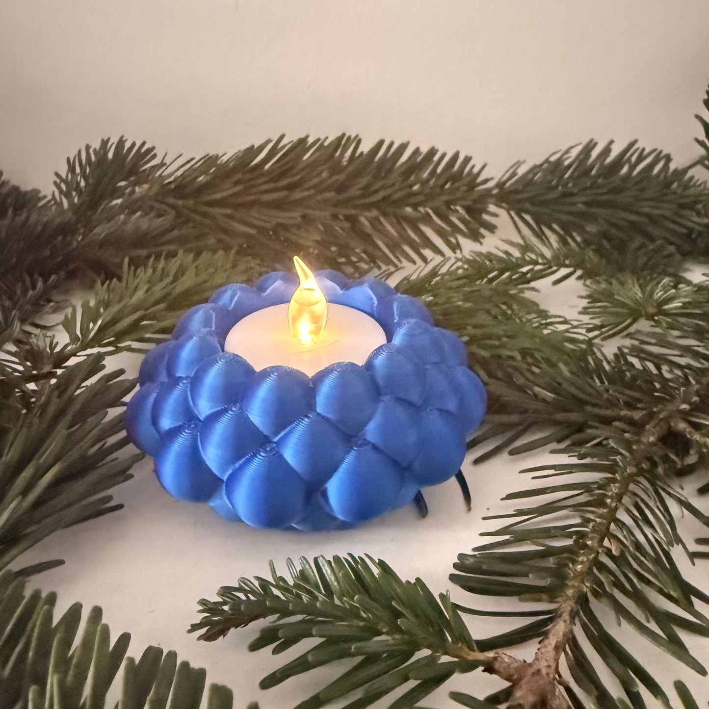 3D-gedruckter LED-Teelichthalter – moderne Weihnachtsdeko, handgemacht aus PLA, viele Farben – Teelichthalter für LED-Teelichter (ohne Teelicht)