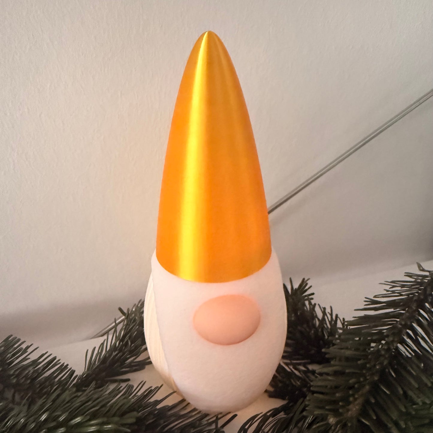 3D-gedruckter Weihnachtsgnom mit LED-Option – Dekoration für Weihnachten & Winter