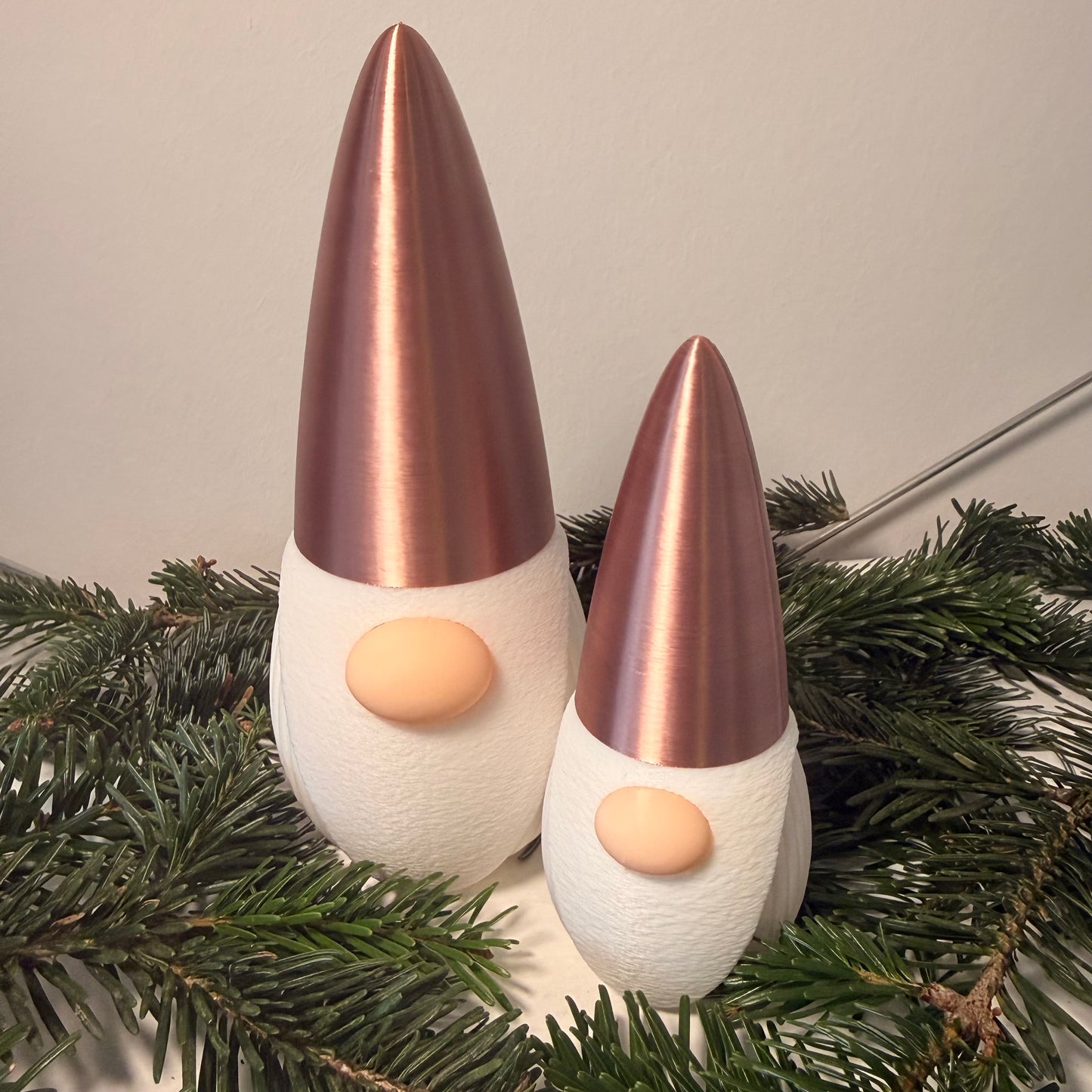 3D-gedruckter Weihnachtsgnom mit LED-Option – Dekoration für Weihnachten & Winter