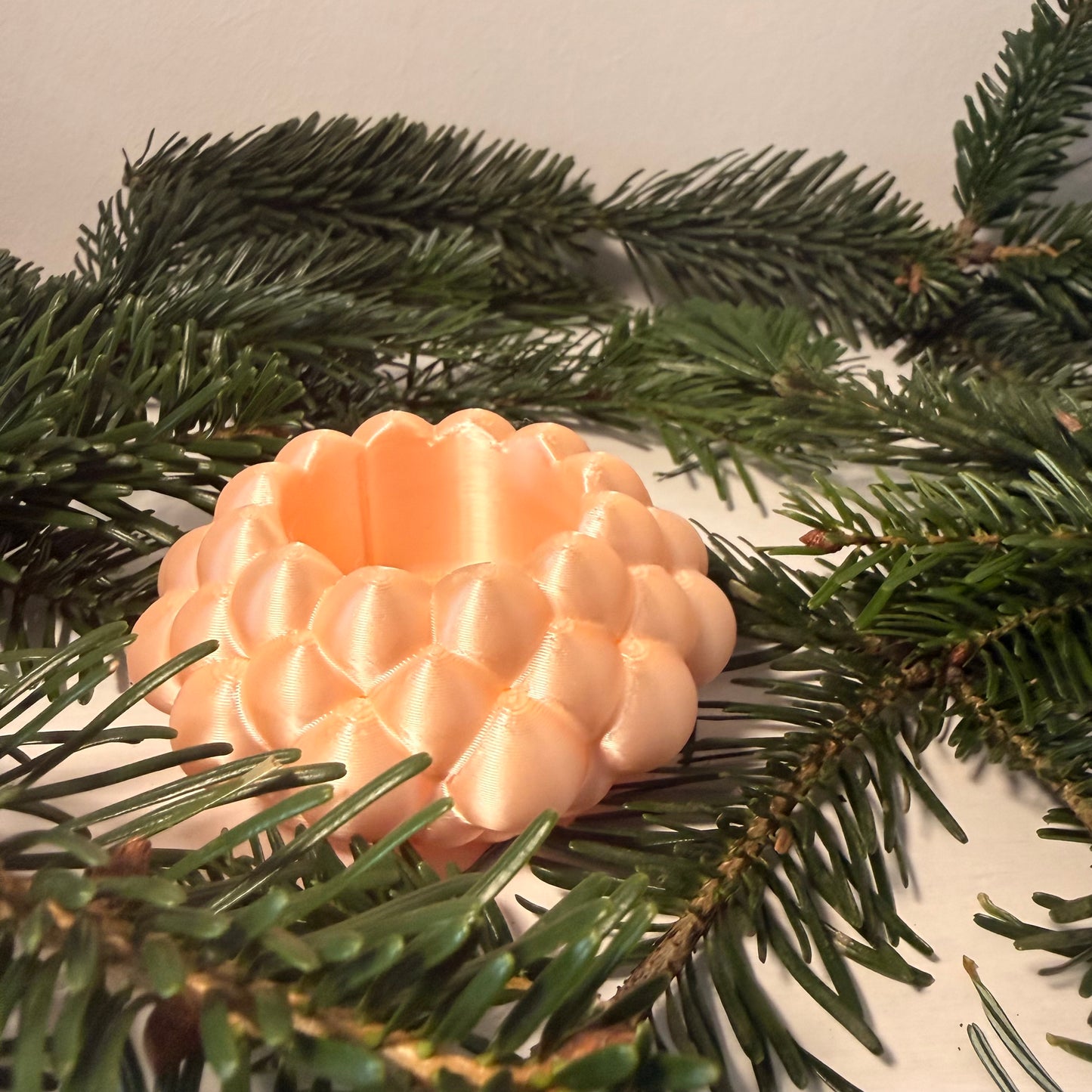 3D-gedruckter LED-Teelichthalter – moderne Weihnachtsdeko, handgemacht aus PLA, viele Farben – Teelichthalter für LED-Teelichter (ohne Teelicht)