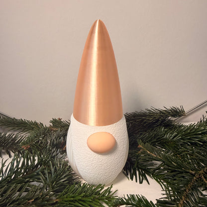 3D-gedruckter Weihnachtsgnom mit LED-Option – Dekoration für Weihnachten & Winter