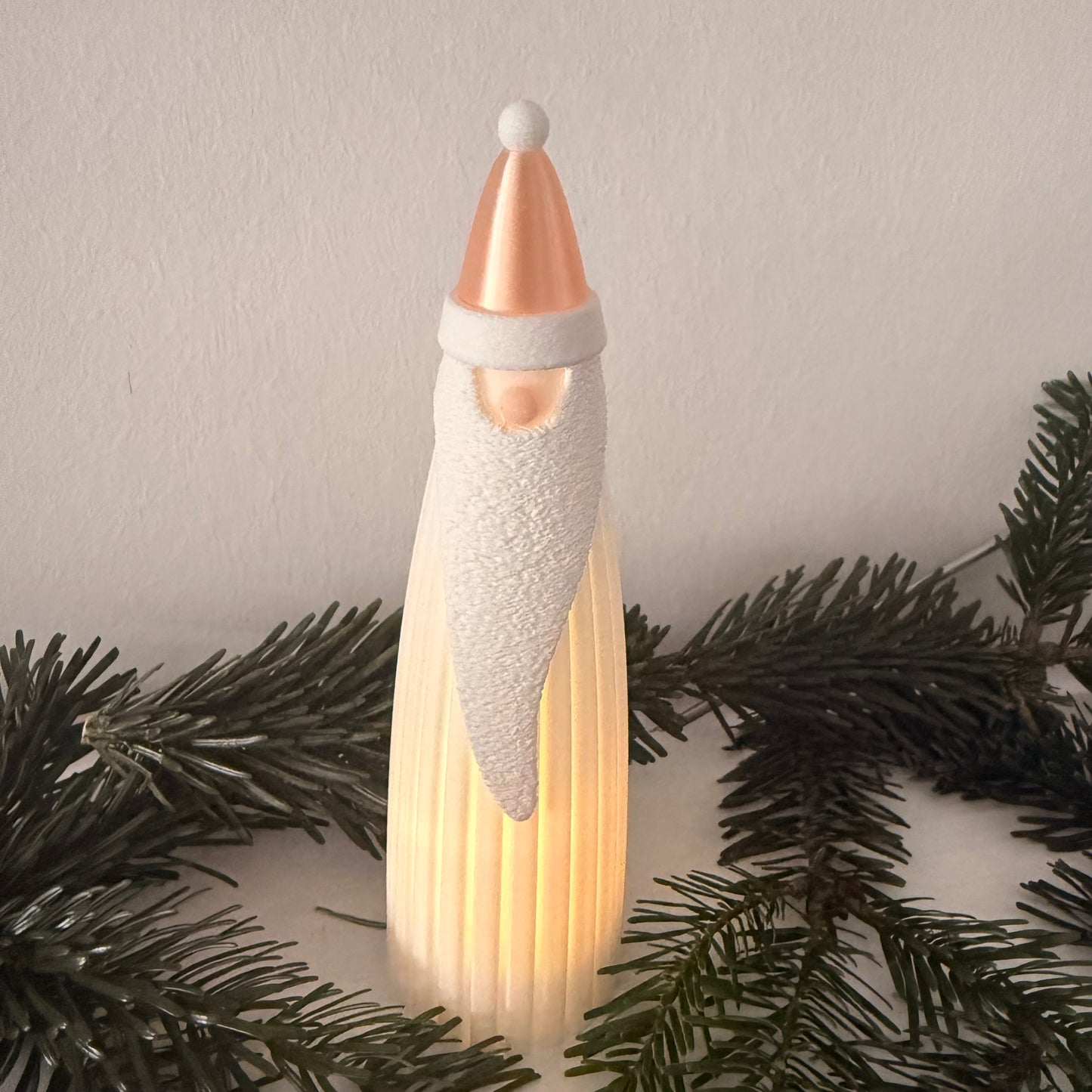 3D gedruckter Schneemann mit Schal – Weihnachtsdeko mit LED-Teelicht-Effekt (Teelicht nicht inklusive)