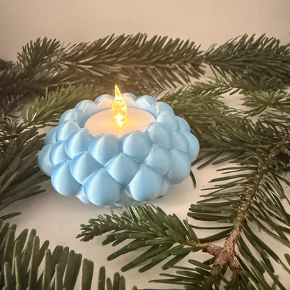 3D-gedruckter LED-Teelichthalter – moderne Weihnachtsdeko, handgemacht aus PLA, viele Farben – Teelichthalter für LED-Teelichter (ohne Teelicht)