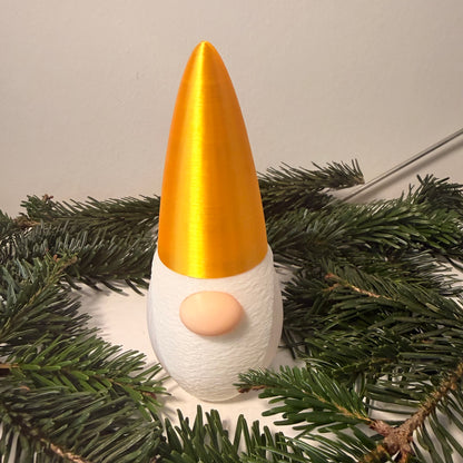 3D-gedruckter Weihnachtsgnom mit LED-Option – Dekoration für Weihnachten & Winter