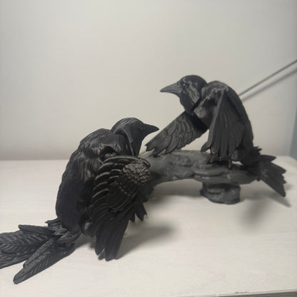 3D-gedruckte Rabenfigur – Mystische Deko für Zuhause oder Büro