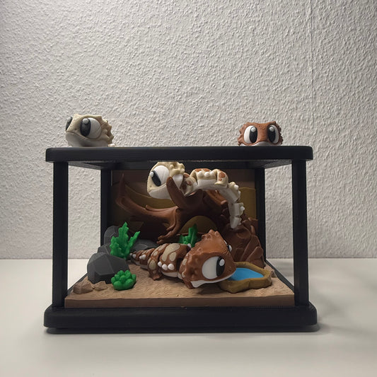 3D-gedruckter Gecko – mit Terrarium-Set