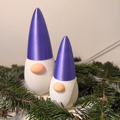 3D-gedruckter Weihnachtsgnom mit LED-Option – Dekoration für Weihnachten & Winter