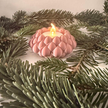 3D-gedruckter LED-Teelichthalter – moderne Weihnachtsdeko, handgemacht aus PLA, viele Farben – Teelichthalter für LED-Teelichter (ohne Teelicht)