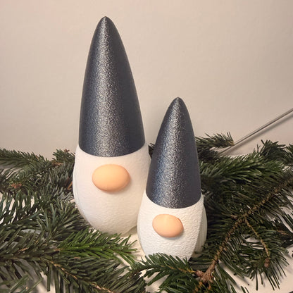 3D-gedruckter Weihnachtsgnom mit LED-Option – Dekoration für Weihnachten & Winter