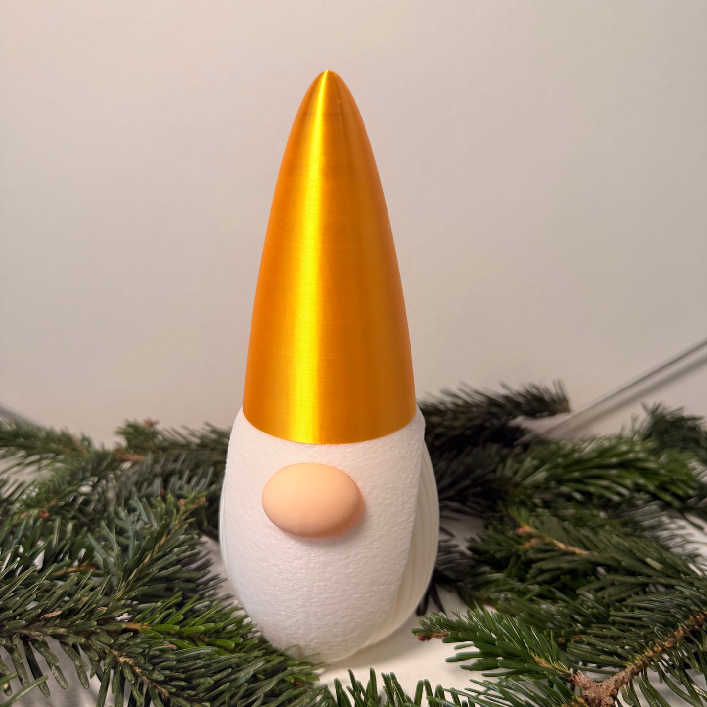 3D-gedruckter Weihnachtsgnom mit LED-Option – Dekoration für Weihnachten & Winter