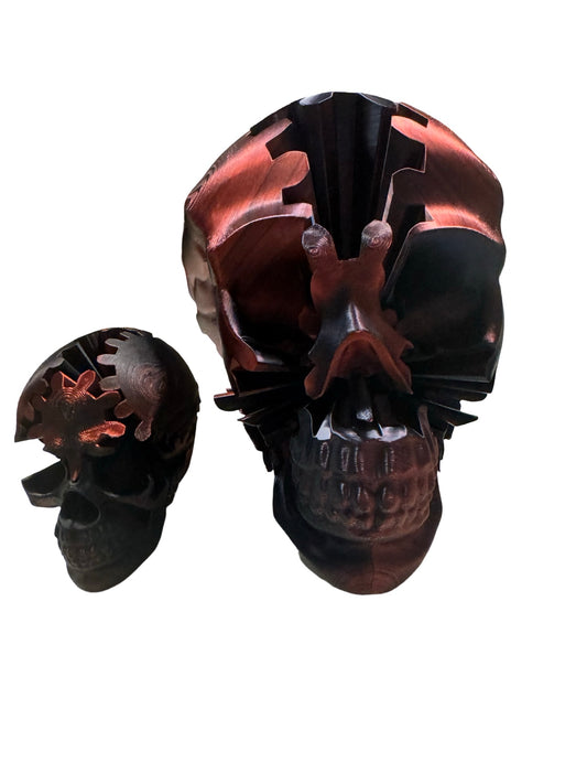 3D-gedruckter Totenkopf-Zahnrad Fidget Toy – Einzigartiges Stressabbau-Spielzeug mit drehbaren Zahnrädern