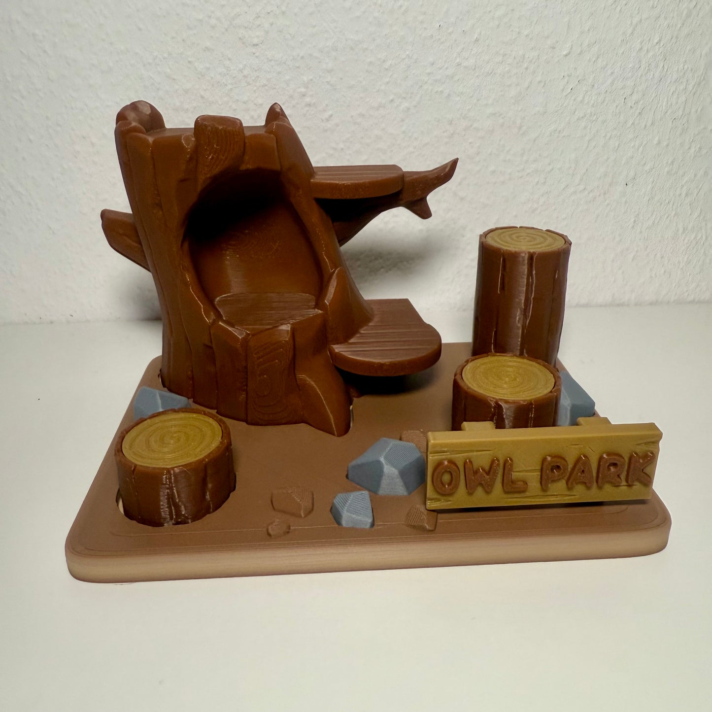 Owl Park – 3D-gedrucktes Eulen-Diorama | Eulenfamilie