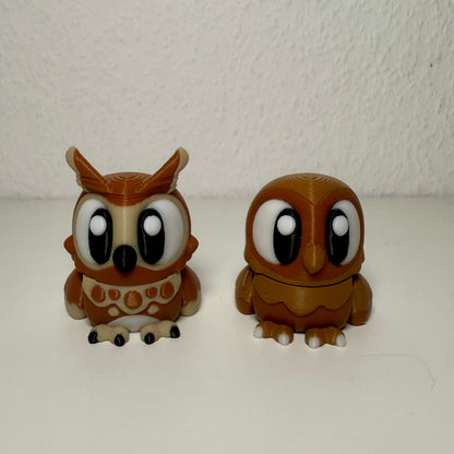 Owl Park – 3D-gedrucktes Eulen-Diorama | Eulenfamilie