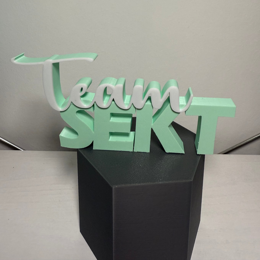 Schriftzug „Team Sekt“ – Deko & Geschenkidee für Sektliebhaber