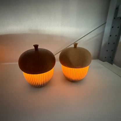 3D-gedruckte Eichel Lampe – Nachtlicht & Stimmungslicht | Handgemachte Deko