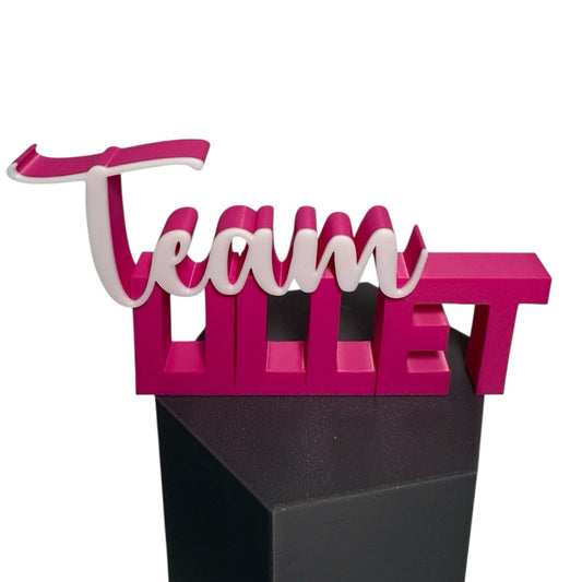 Schriftzug „Team Lillet“ – Deko & Geschenkidee für Lillet-Fans