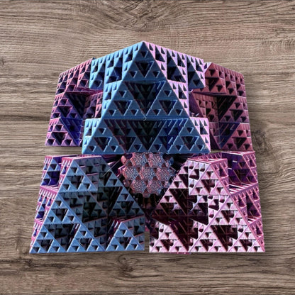 Fraktal Fidget Toy - Bewegliche Sierpinski-Würfel