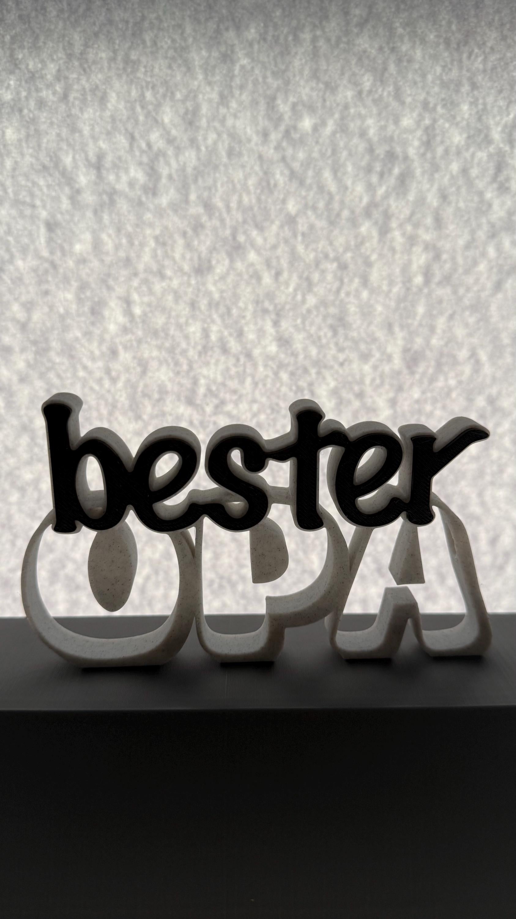 3D Schriftzug „Bester Opa“