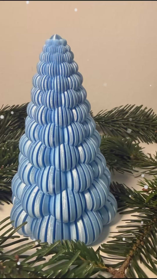 3D-gedruckter Weihnachtsbaum mit LED-Teelicht – Moderne Deko in vielen Farben | Nachhaltige Winterdekoration aus PLA