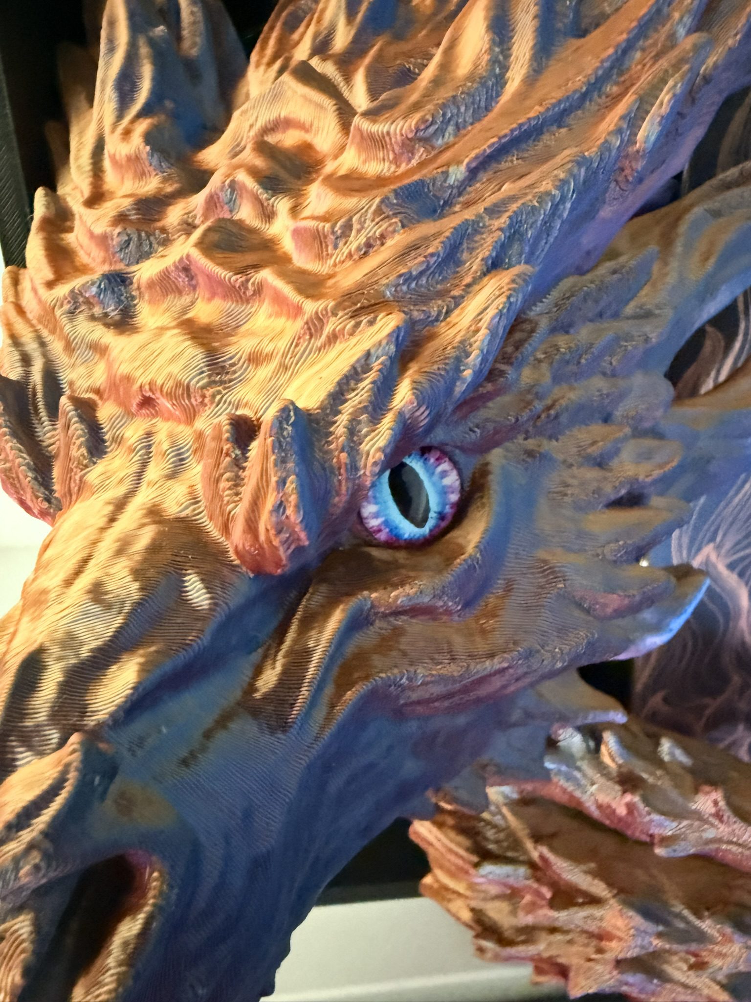 Infernodrachen Buchstütze – Fantasy 3D-Druck Buchstütze für Drachenfans