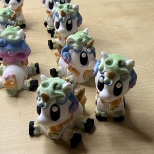 Mini Einhorn Figur – wahlweise mit oder ohne Flügel (3D-gedruckt)